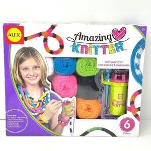 Alex Toys Amazing Knitter DIY Craft Kit Necklaces Bracelets Yarn Girl Gift